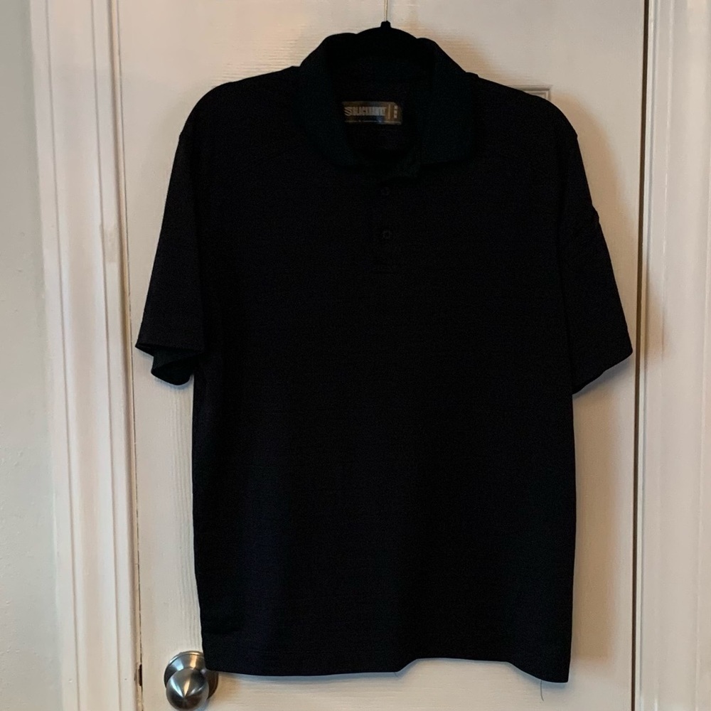 Blackhawk Black Mens polo, Size M #051